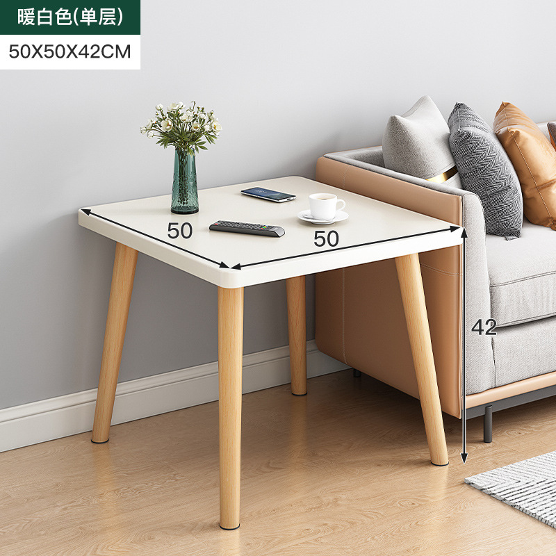 Small Table Simple Rental House Coffee Table Side Table Internet Celebrity Household Small Apartment Living Room Eight-Immortal Table Bedroom Bedside Supporter