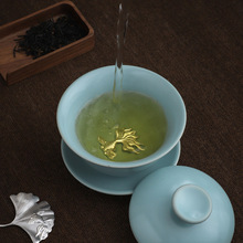 银叶子泡茶999纯银 净化除菌 软化水质喝茶泡茶伴侣足银茶具配件