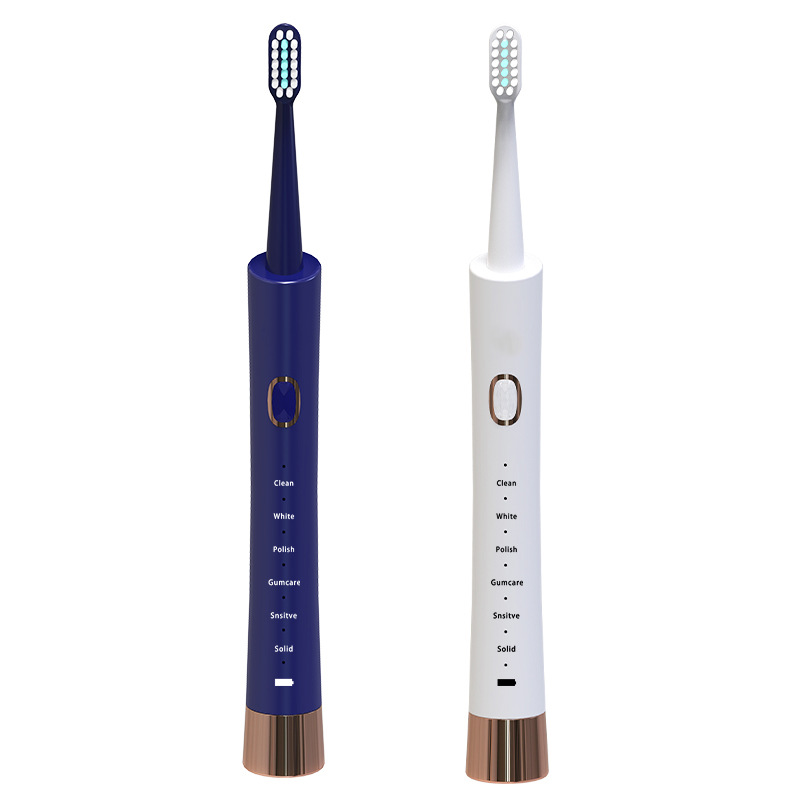 Adult Electric Toothbrush USB Charging 6-Gear Adjustable Smart Teeth Cleaner Level 7 Waterproof Soft Bristle Household Electric Toothbrush