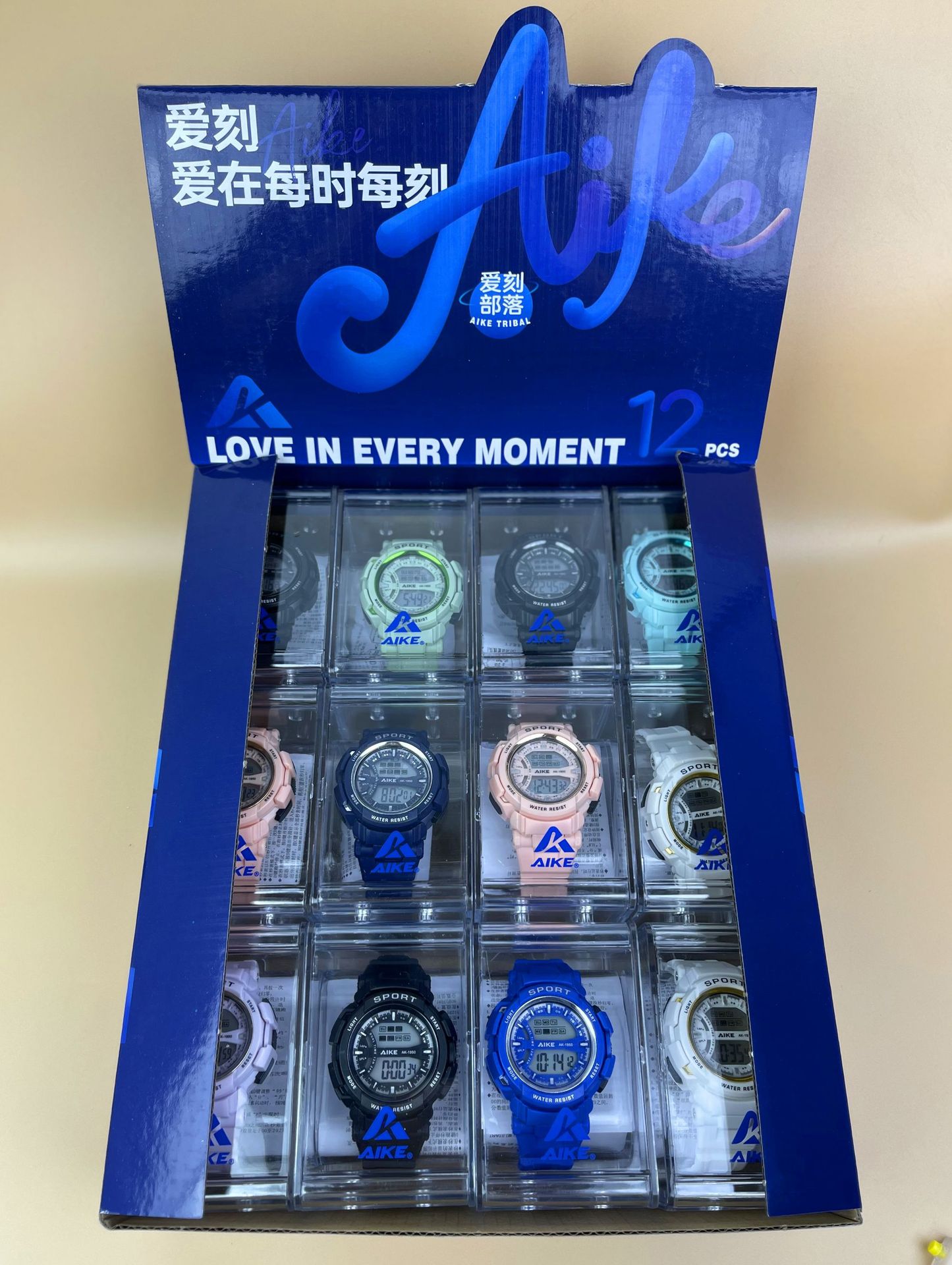 1952 Aike Series Boxed Student Waterproof Good-looking Electronic Watch Female School Timer Versatile Sport Watch Korean Style