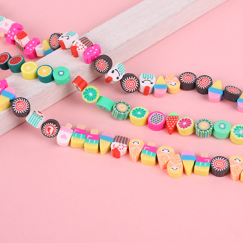 Popular Fashion Jewelry Polymer Clay Children's DIY Polymer Clay Pastry Beads Polymer Clay Necklace Bracelet String Beads Accessories