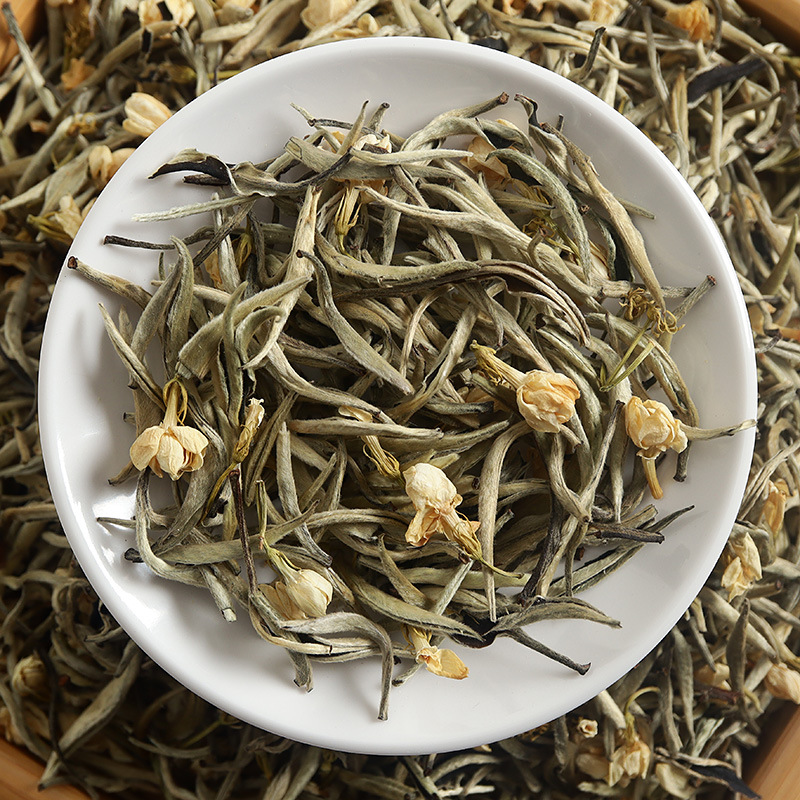 批发 2023年茉莉花茶  茉莉白毫银针 月光白单芽 500克散茶