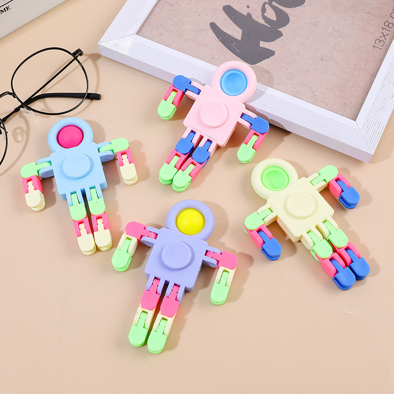 cross-border hot selling pressure reduction toy spaceman bubble music chain gyro variety gyro puzzle decompression toy wholesale