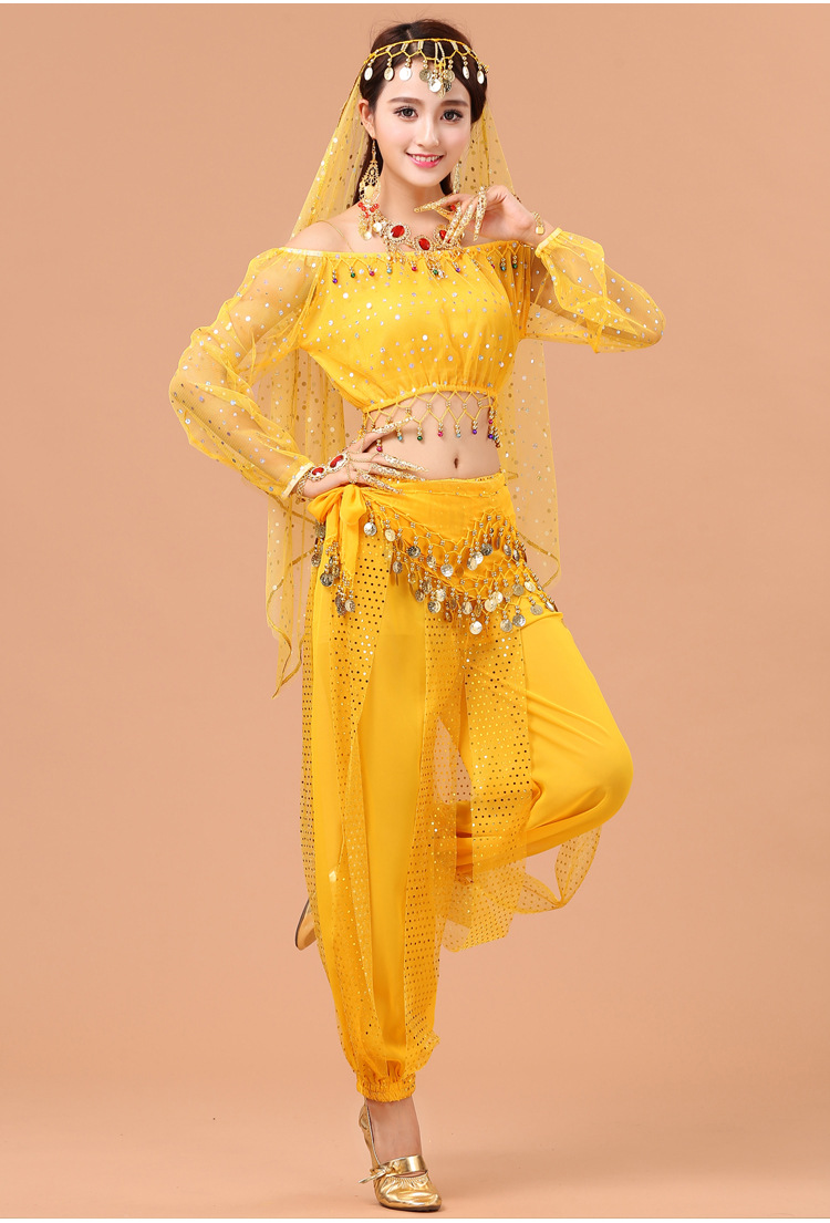 印度舞蹈演出服舞台表演服肚皮舞套装新款秋冬练功服裤子厂家批发