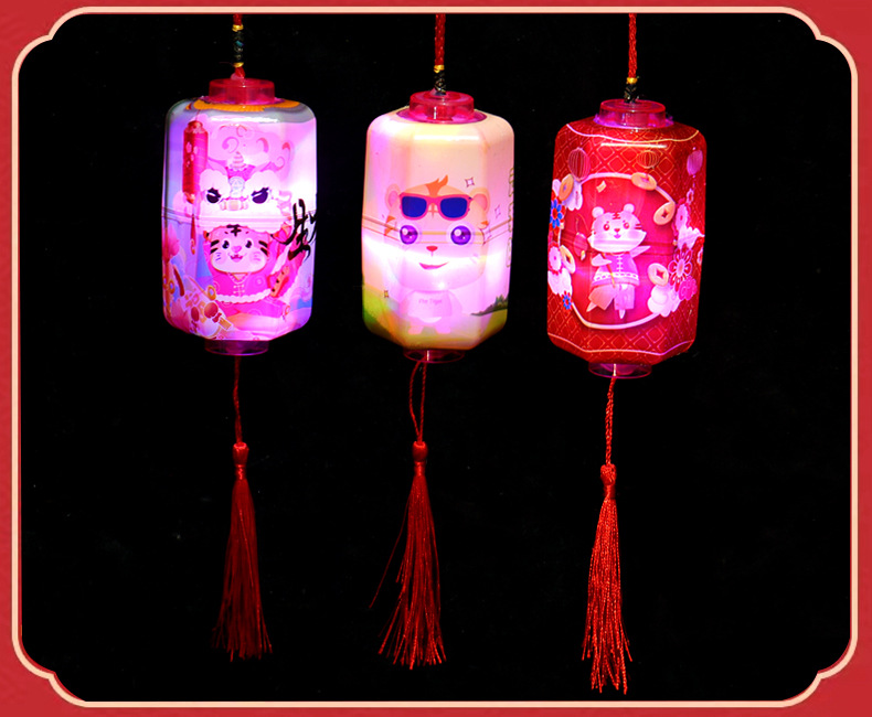 新款发光手提七彩小灯笼玩具批发儿童春节元宵活动货源地推小礼物
