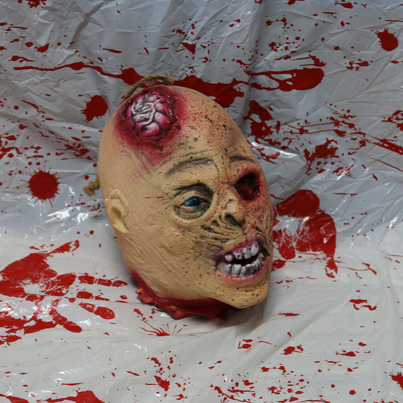 鬼屋恐怖装饰挂件鬼头吓人万圣节断头鬼死人头密室逃脱假人头道具