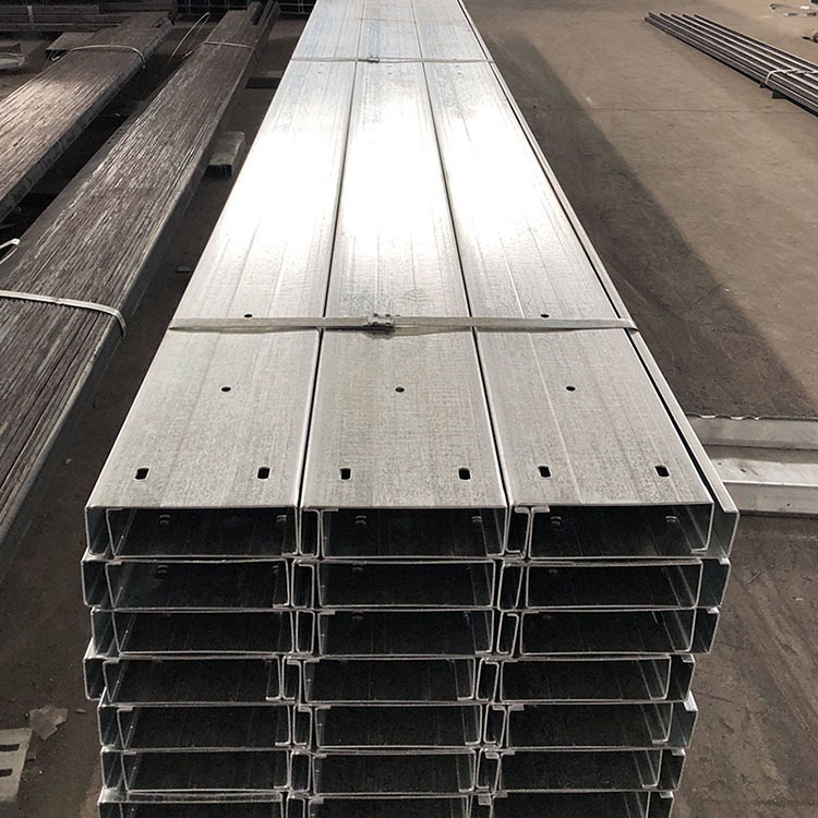 天津现货批发吊顶用c型钢 镀锌轻钢龙骨 q235b火车站用镀锌檩条