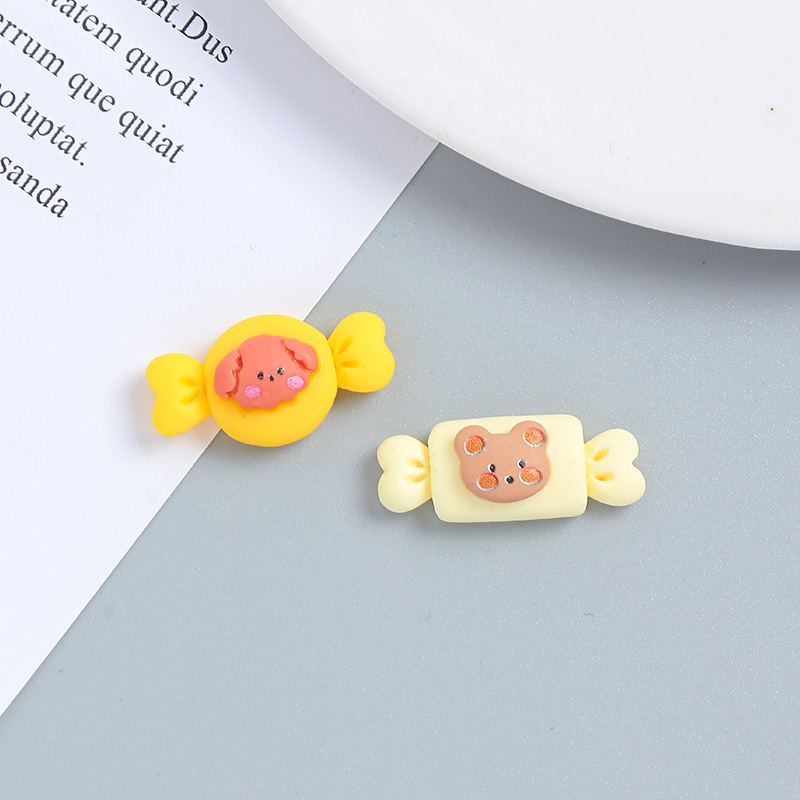 Cartoon Cute Animal Toffee DIY Cream Glue Phone Case Material Package Handmade Hair Accessories Resin Accessories