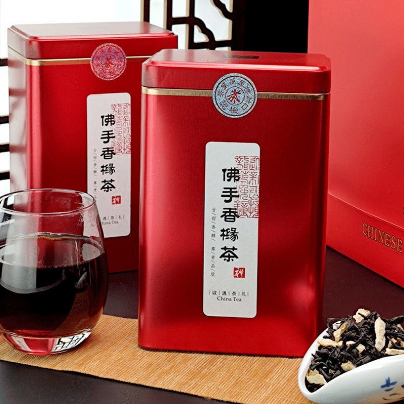 正宗佛手香橼茶甘甜乌龙茶清润佛手茶浓香型高档铁罐礼盒装-阿里巴巴