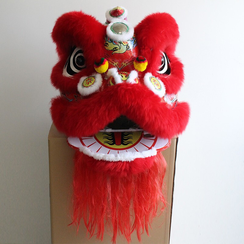 鑫声威-狮头舞狮配件双人舞狮道具标准南狮醒狮高档羊毛成人狮子