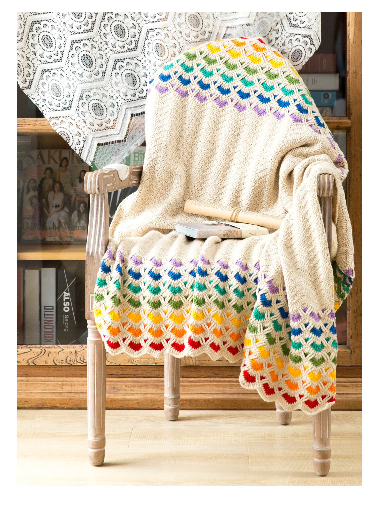 苏苏姐家波纹双面毯毛线团学生打发时间编织钩针diy材料包