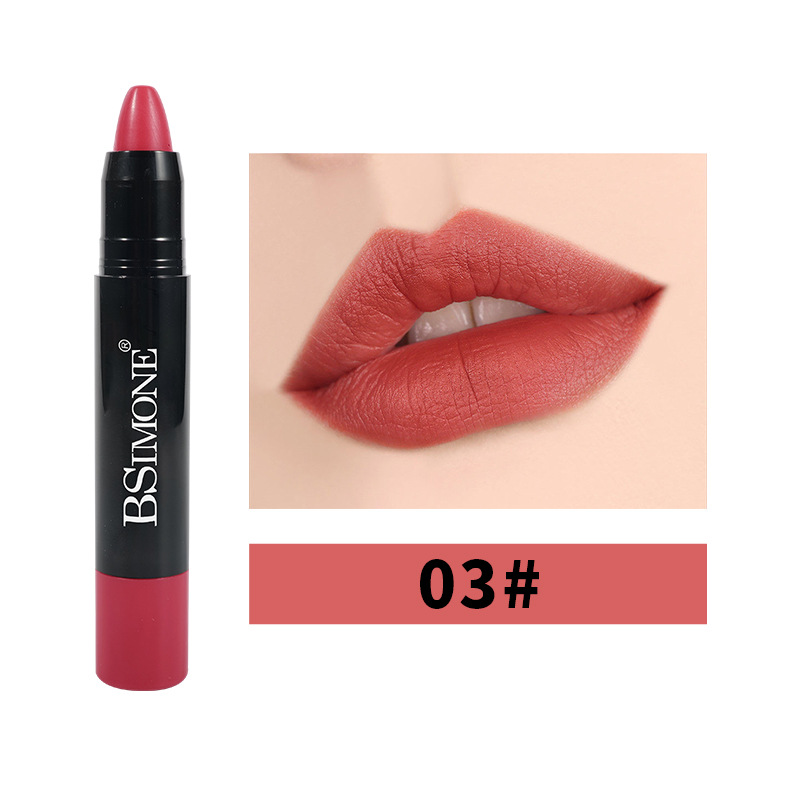 Exclusive for Cross-Border Bsimone Matte Lipstick No Stain on Cup Waterproof and Durable Hook Smooth Velvet Lipstick Pen