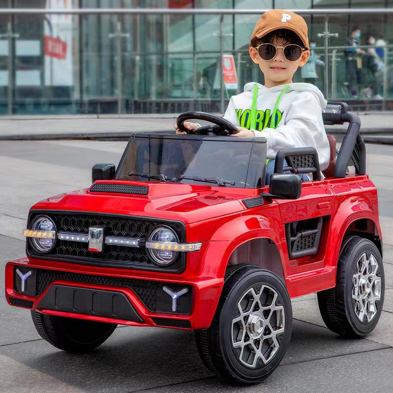 婴儿童电动车四轮四驱越野车小孩可做人遥控汽车宝宝带摇摆玩具车