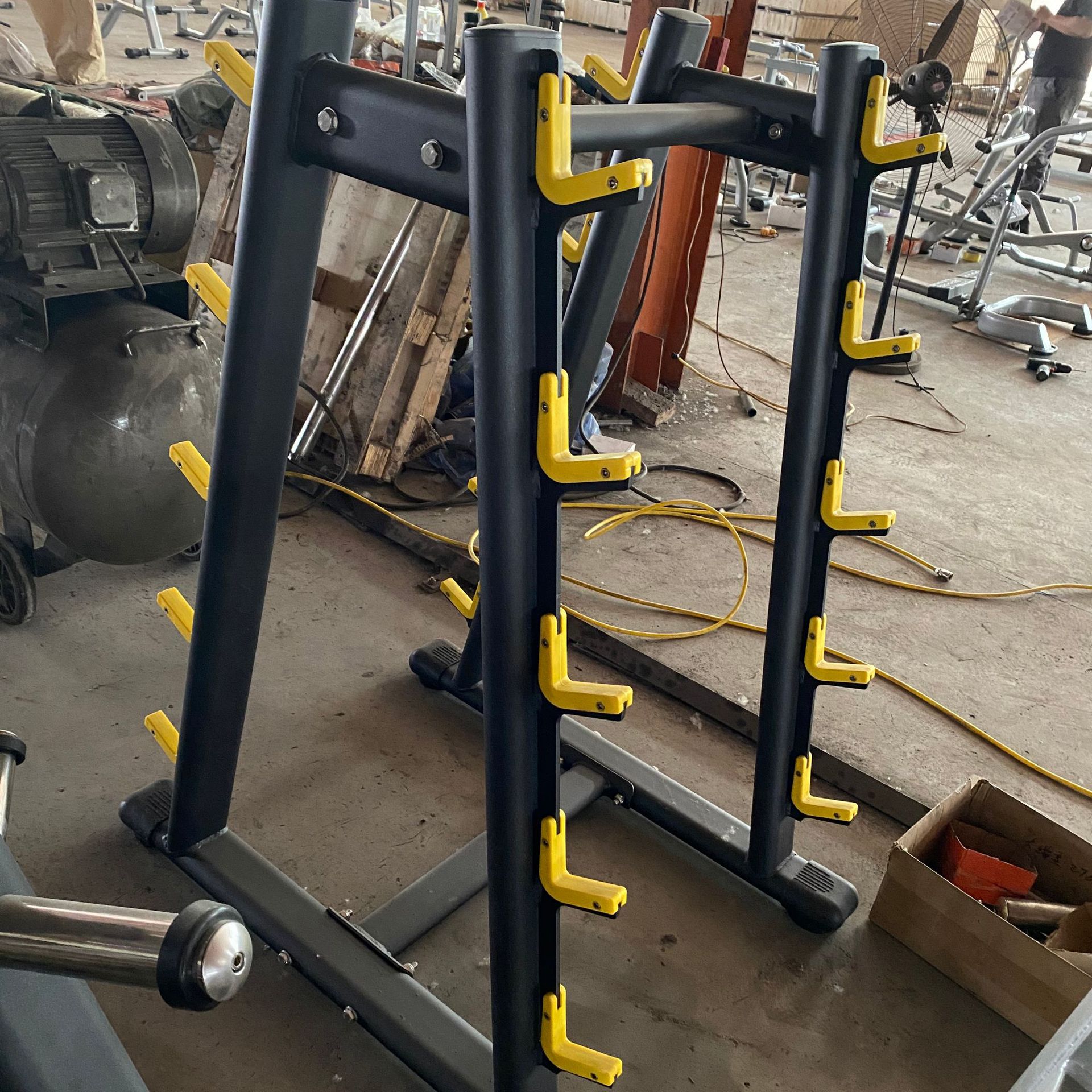 商用健身房固定杠铃架 健身器材杠铃杆摆放支架力量器械存放架