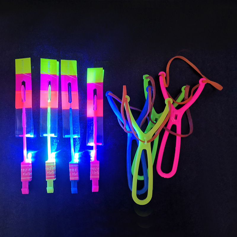 Luminous Slingshot Rocket Volume Express Double Flash Flying Sword Catapult Kweichow Moutai Flying Bamboo Dragonfly Night Market Stall Toys Wholesale Hot Sale