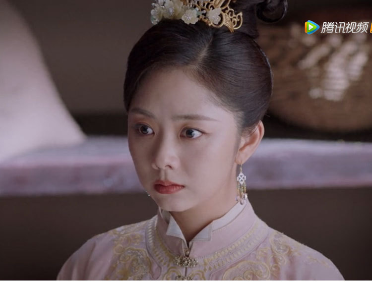 锦心似玉谭松韵罗十一娘同款电视明星耳环古风汉服长款紫色耳饰品