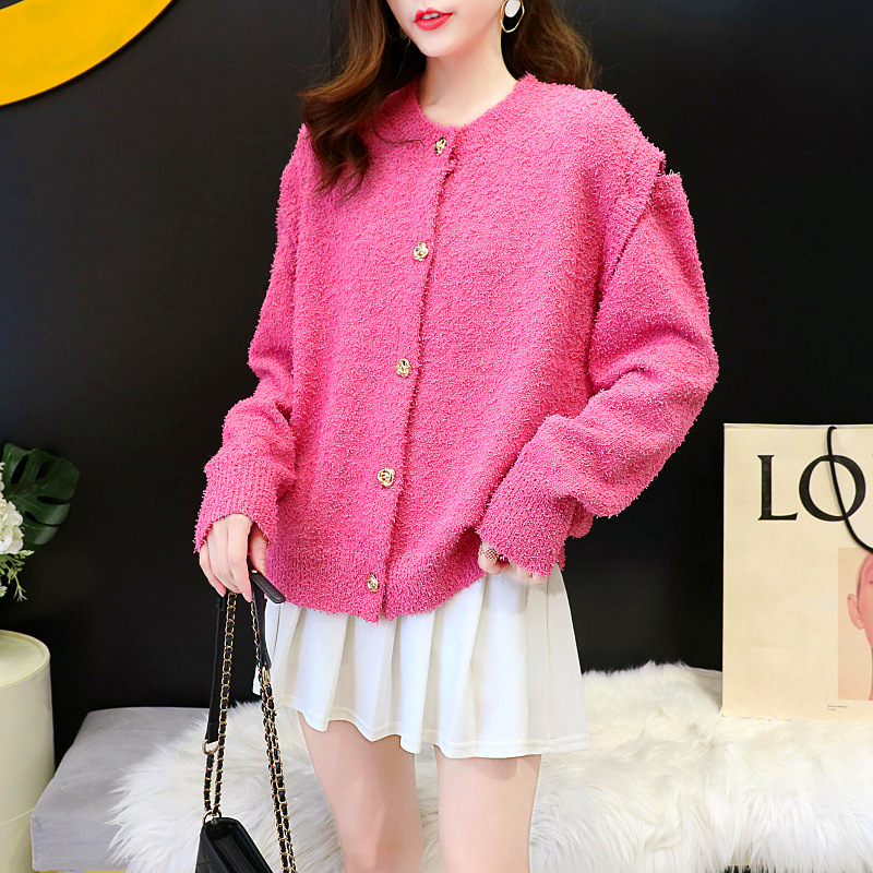 韩版针织开衫外套女秋季新款温柔风毛衣纯色长袖可拆卸袖子短款潮