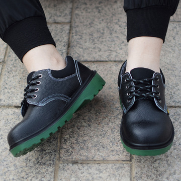 劳保鞋男牛皮实心底钢包头工地工作安全鞋轻便防水防滑防砸防刺穿