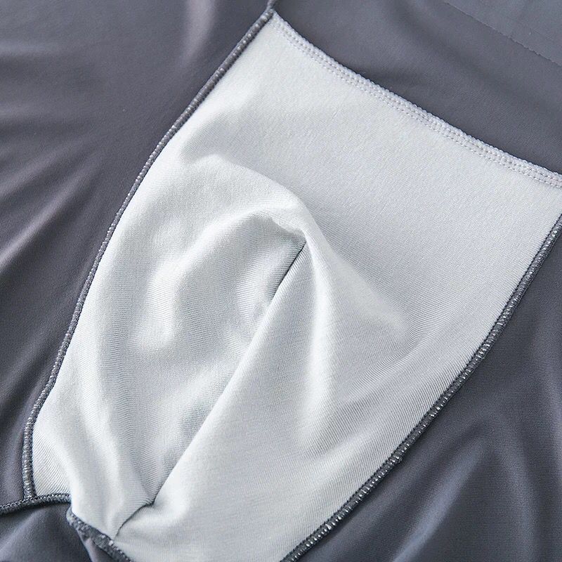 Summer Ice Silk Underwear Men's Ultra-Thin Seamless Men One-Piece Transparent Shorts Breathable Trendy Hot Boxer Shorts