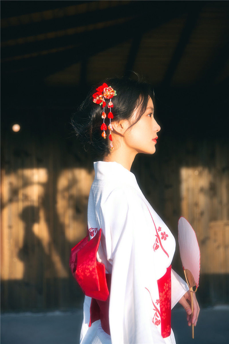神明少女和服女改良日式正装传统日本浴衣和风日系写真拍照连衣裙
