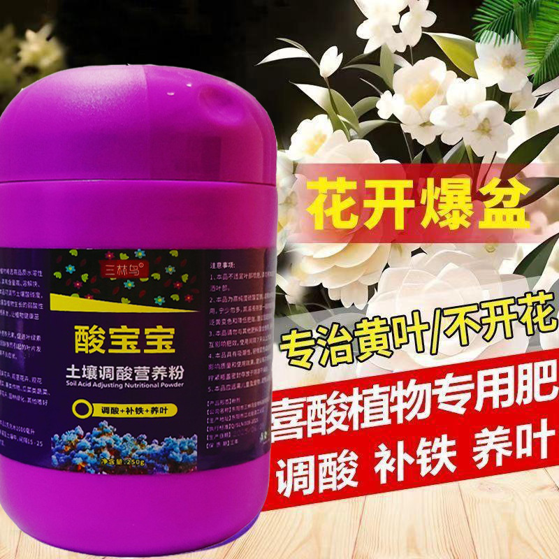 酸宝宝花肥土壤调酸专用水溶肥料养花肥料硫酸亚铁喜酸植物防黄叶
