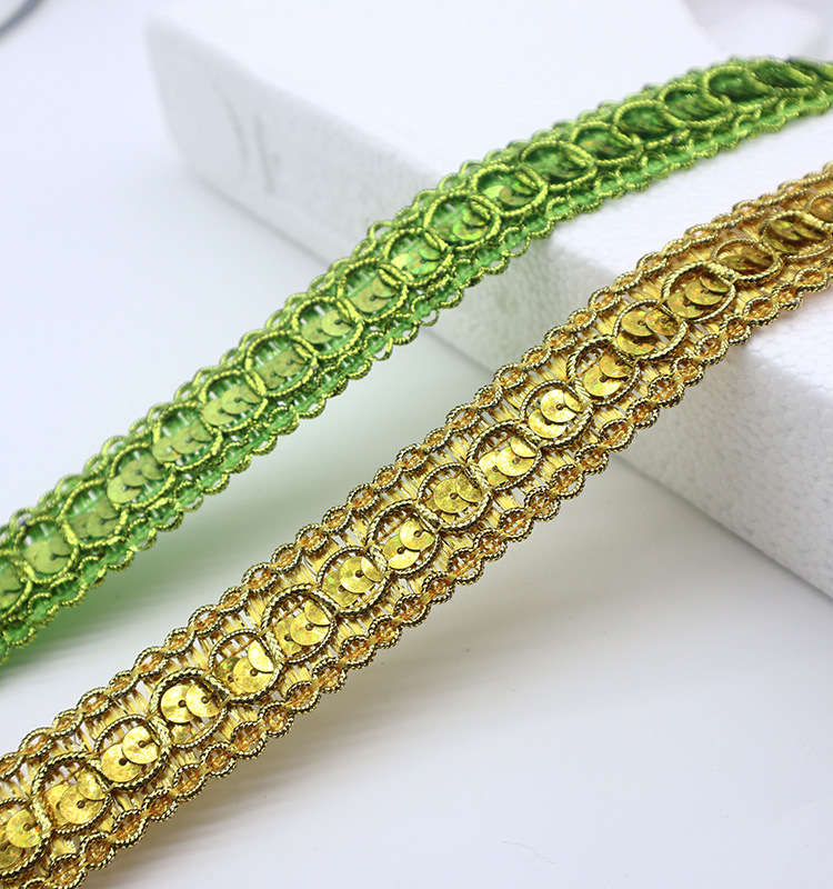 3cm sequined polyester lace clothing accessory laces suitable for performing dance groups