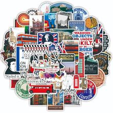 英国系列涂鸦贴画  白金汉宫 塔桥 伦敦眼贴纸装饰笔记本