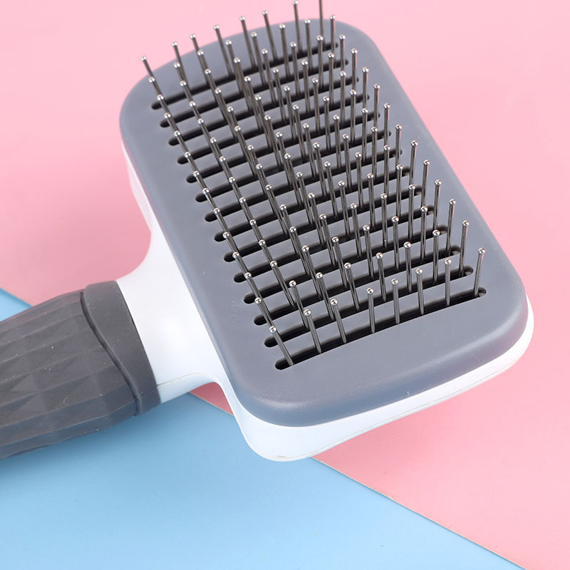 Cross-Border Hot Selling Pet Comb One-Click Hair Removal Comb Dog Cat Comb Automatic Hair Removal Dog Grooming Brush Pet Supplies