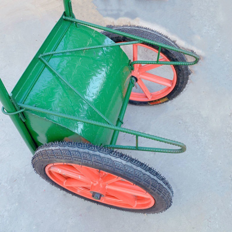 加厚劳动车家用手推车灰斗车工地人力铁斗车建筑车家用垃圾搬运车