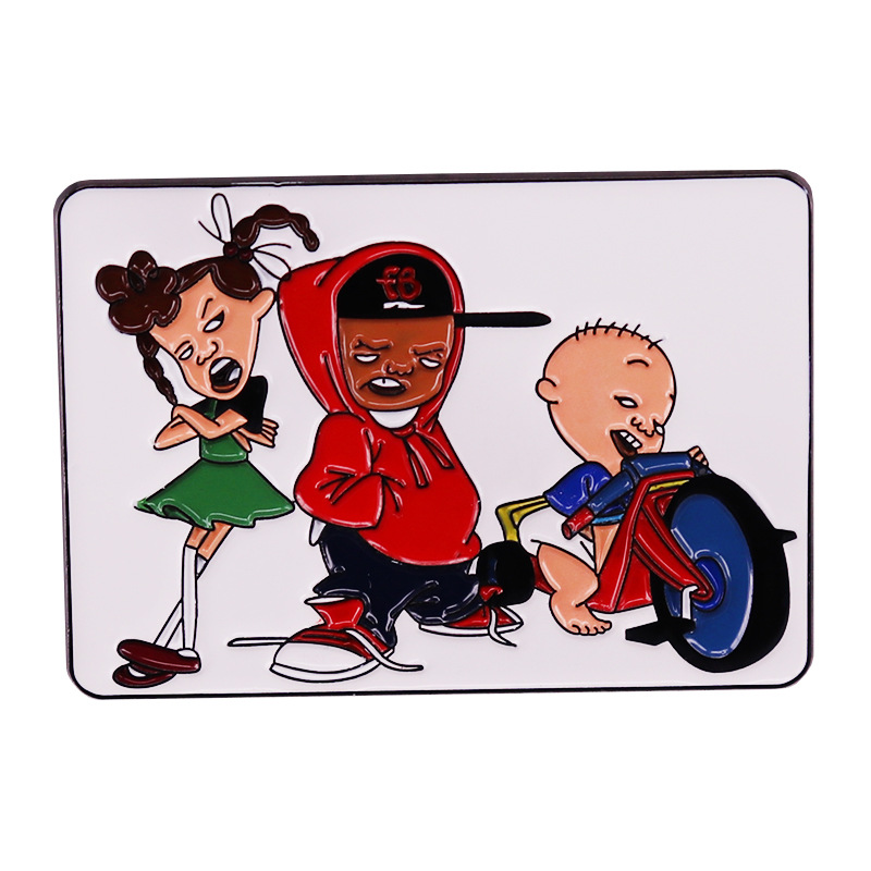 小顽童小捣蛋胸针卡通徽章衣服背包别针金属配饰-阿里巴巴