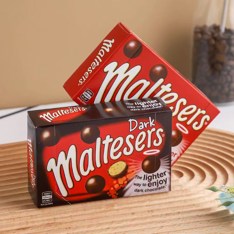 maltesers麦丽素澳洲麦提莎牛奶巧克力麦芯球黑巧90g*12盒装礼物