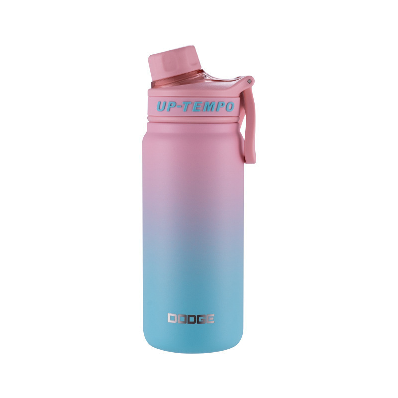 Large Capacity Thermos Cup Girls Fitness Exercise Easy Gradient Color Office Drinking Straw Kettle Student Cup