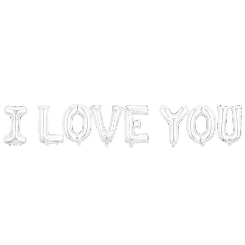 16-Inch I Love You Letter Set Aluminum Balloon Valentine's Day Decorations Arrangement Wedding Room Confession Balloon
