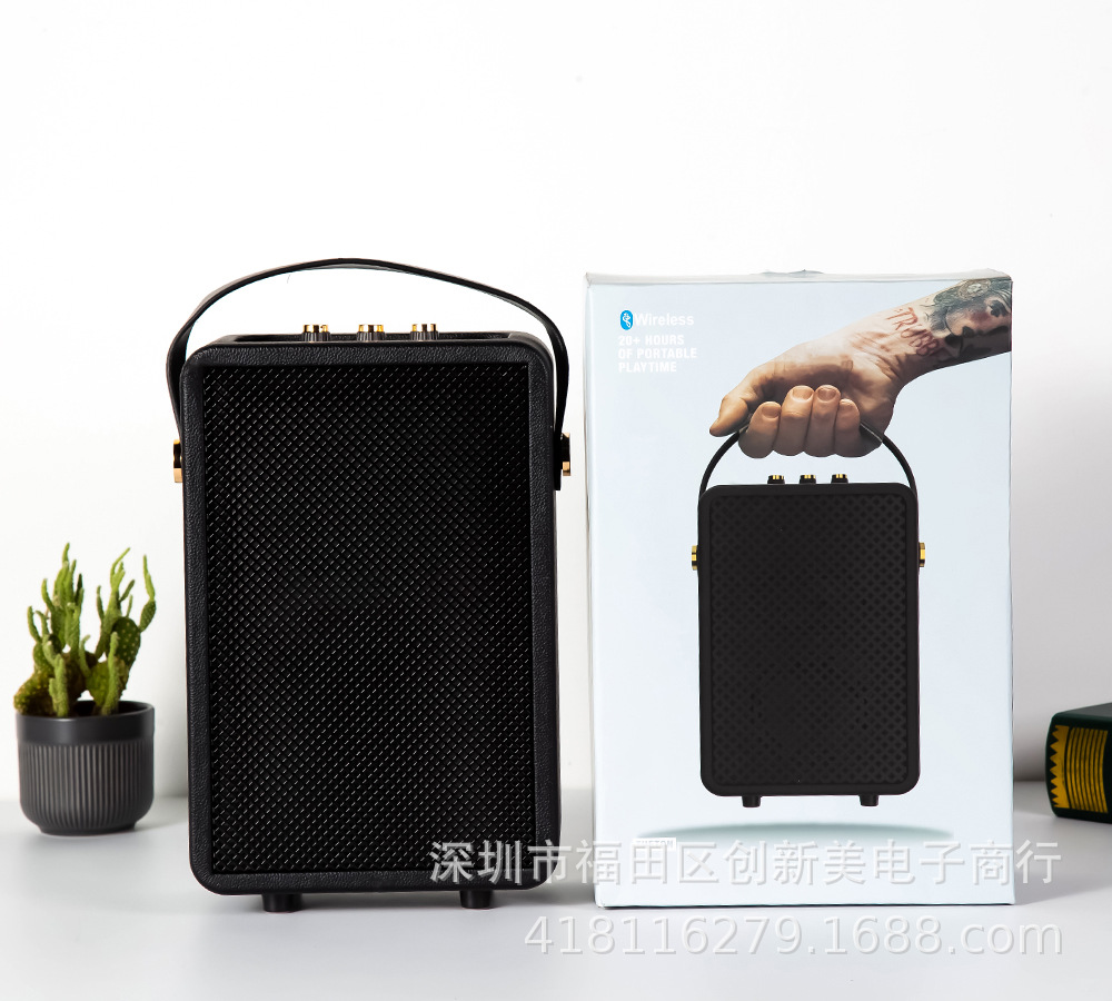 Cross-Border Wooden Box M20 Audio Marshall Bluetooth Wireless Small Speaker Portable Outdoor Audio Subwoofer