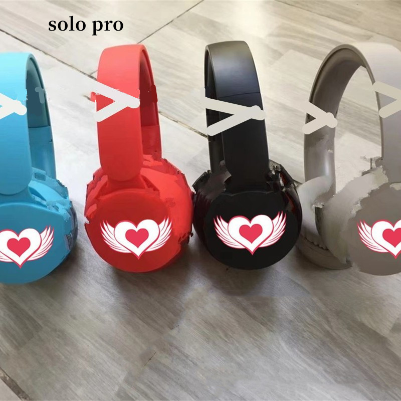 跨境外贸新款solo pro头戴式蓝牙耳机立体声插卡运动无线折叠耳机