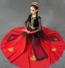 新疆舞女式服装服维吾族舞蹈跳舞服维族练舞少数民族大摆成人艺考