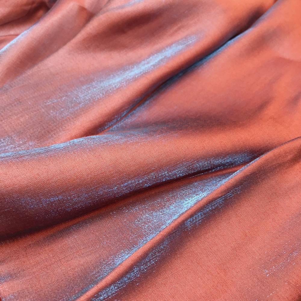 金光棉闪光人鱼姬 双色幻色琉璃缎不透 时装衬衫连衣裙布料