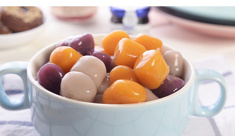 嘉福台湾芋圆商用芋圆甜品店奶茶烧仙草原料香芋紫薯地瓜混合500g