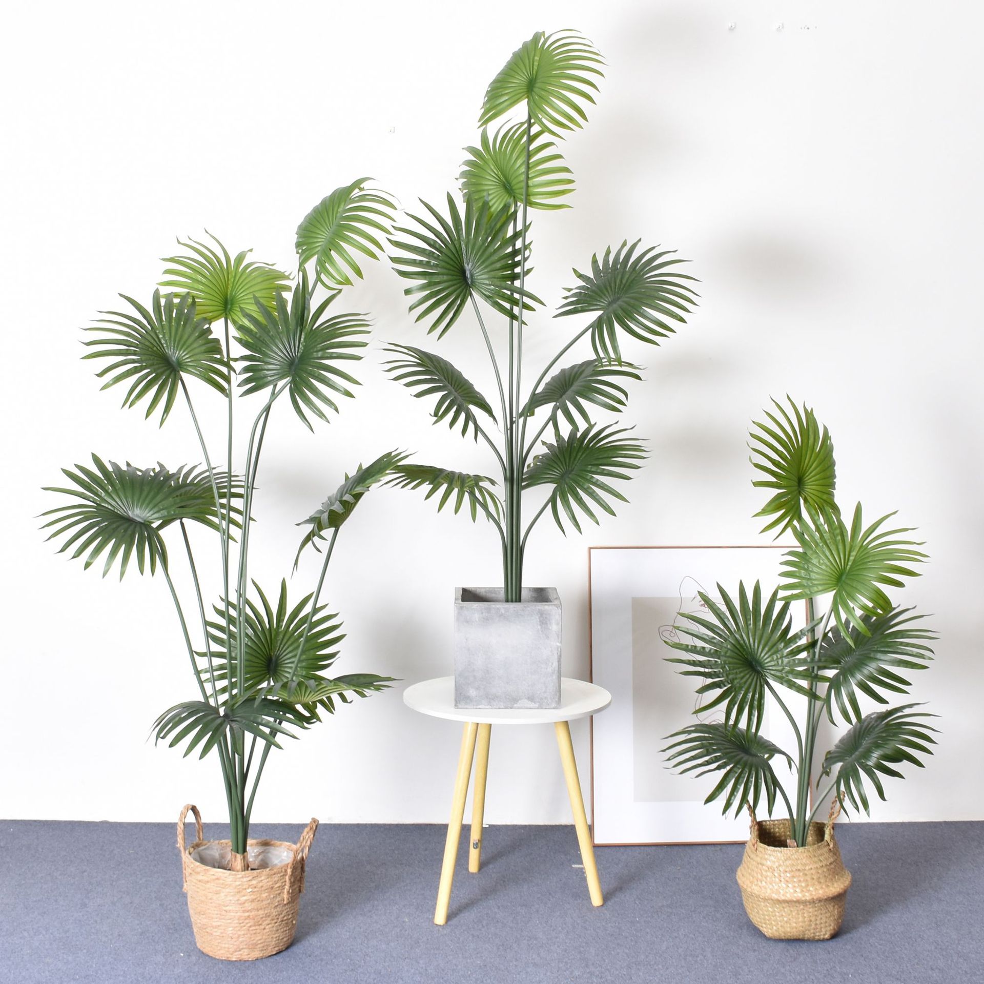 厂家直供仿真绿植盆栽家居装饰室内仿真树植物扇葵树蒲葵盆栽批发