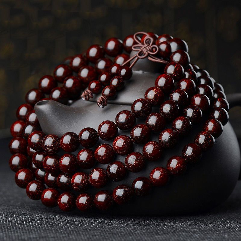 紫云轩佛珠新款小叶紫檀手串男士108颗手链女 檀香红木文玩项链