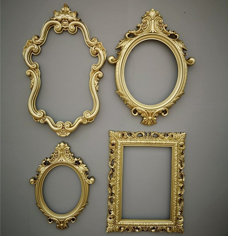 欧式婚庆道具相框 婚礼橱窗金色白色装饰镜框 舞台背景道具四件套