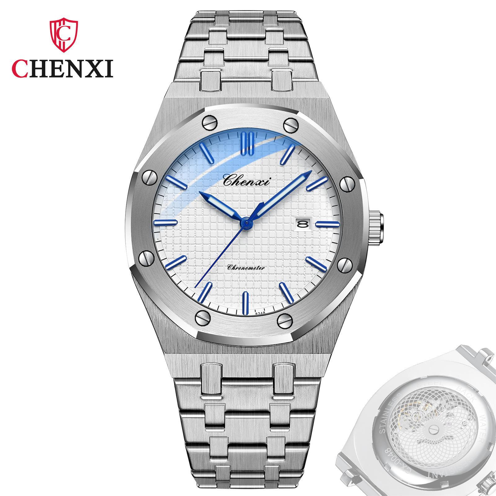 chenxi/晨曦透底扫秒男士手表理查同款跨境直播爆款夜光防水男表