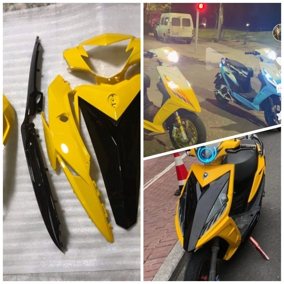 鬼火三代战速外壳全套电动车3代水泥灰拼色车壳改装