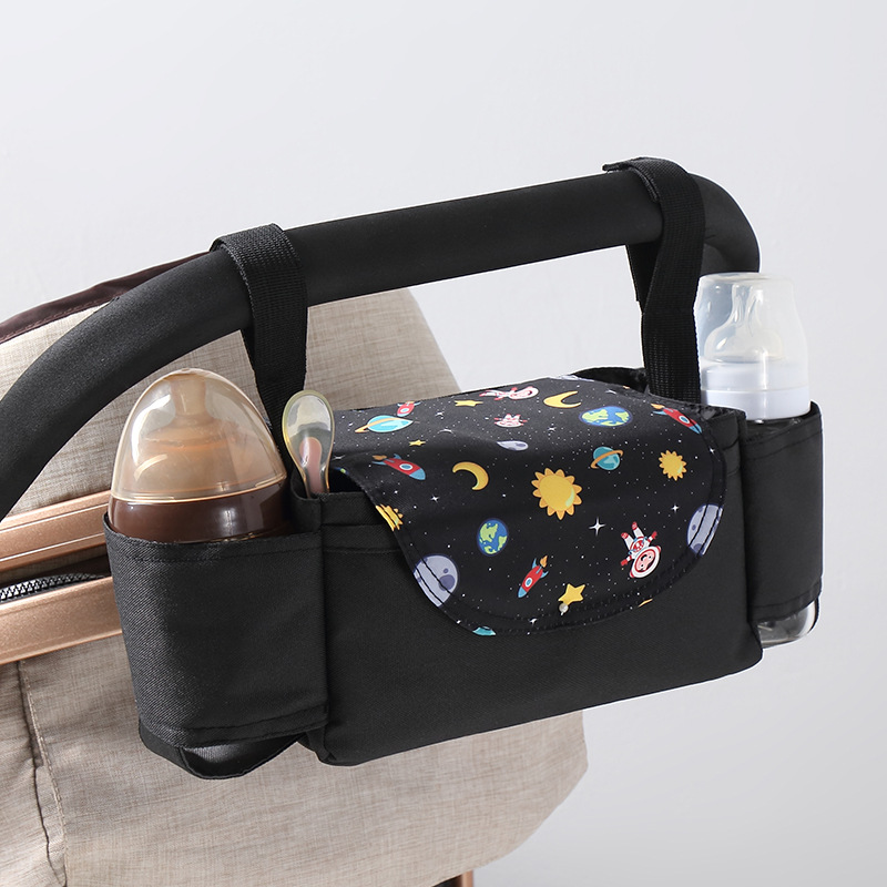 Stroller Bag Buggy Bag Multi-Function Feeder Water Cup Holder Baby Stroller Bag Storage Basket Storage Cross-Border