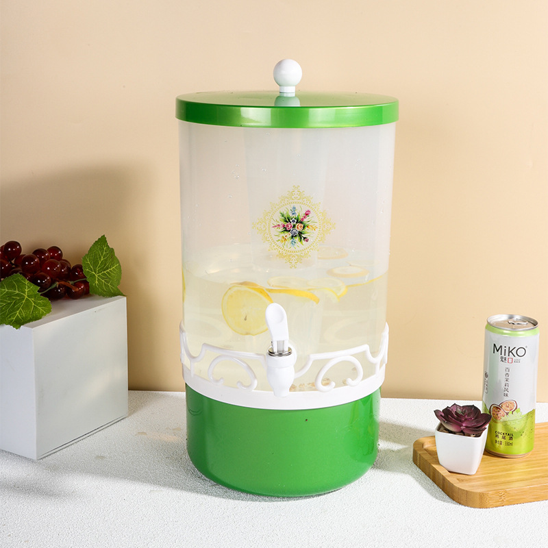 野炊露营果汁冷饮桶柠檬水果茶凉水壶饮料冰壶桶带水龙头大容量壶