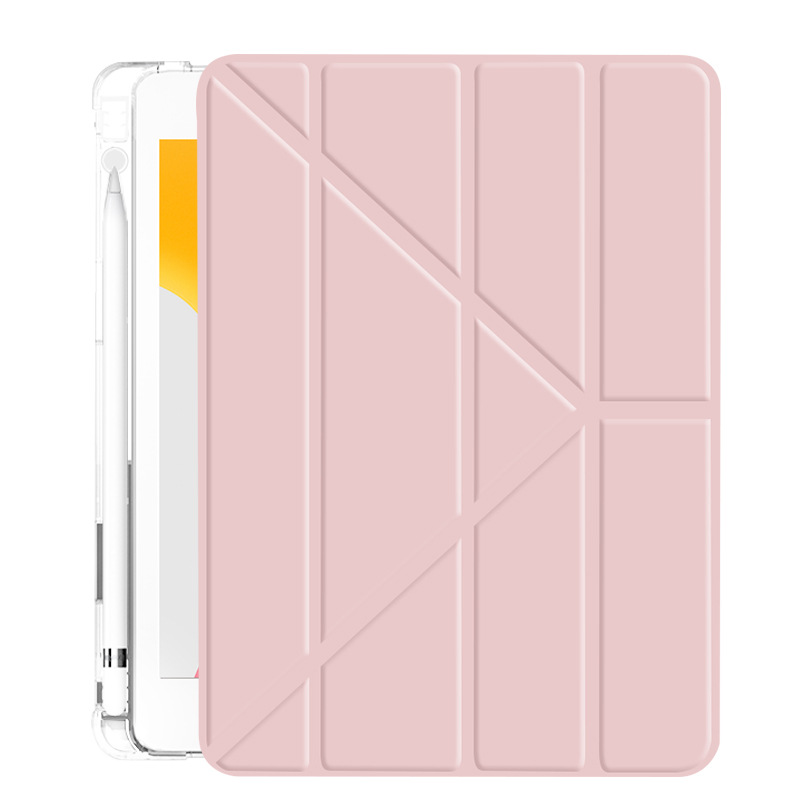 Shell Y-Shaped Bracket Transparent Soft Shell More than Pen Slot Folding Transformer Apple Tablet Protective Cover