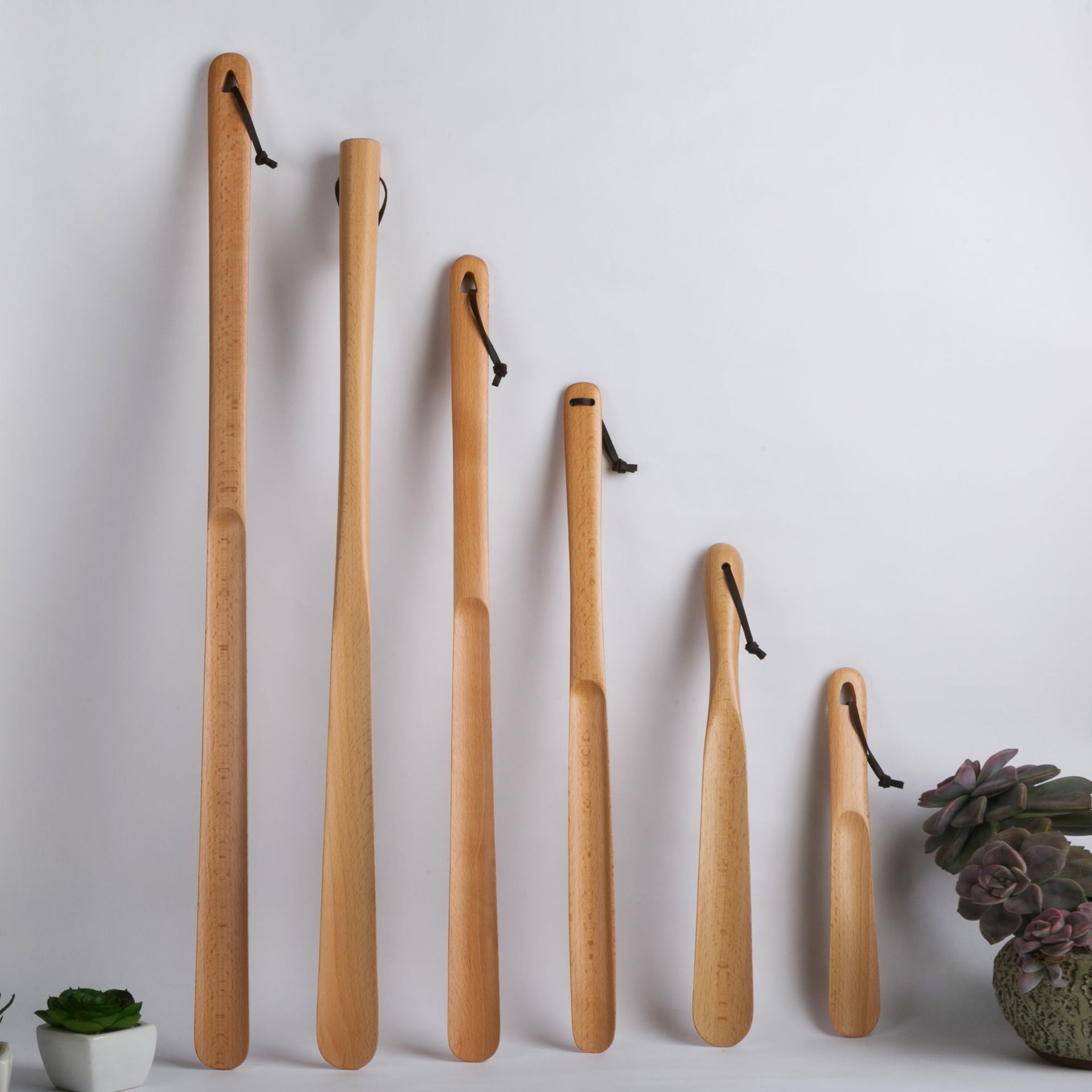 榉木75cm鞋拨子家用穿鞋棒 长柄鞋把子鞋抽小鞋拔子提鞋器