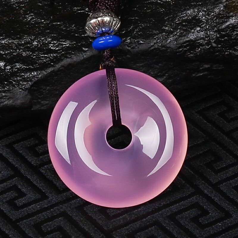 厂家批发冰种玉髓平安扣 玉器吊坠 配饰 手链 项链玛瑙平安扣挂坠