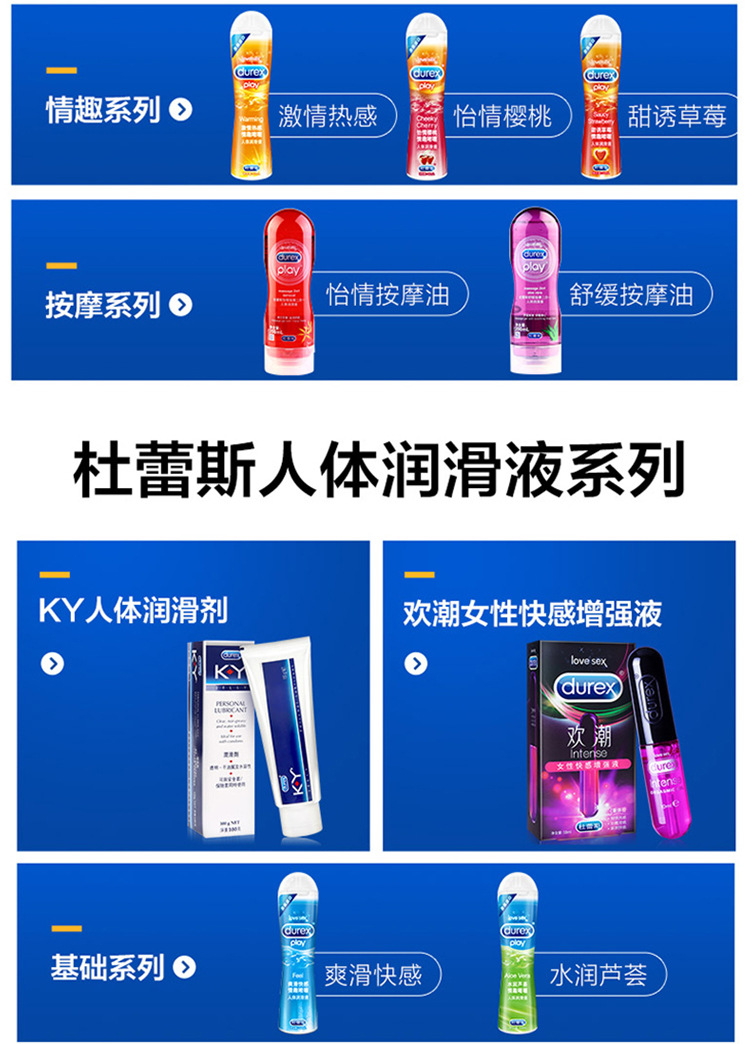 杜蕾斯润滑液成人情趣用品 人体润滑剂按摩润滑油
