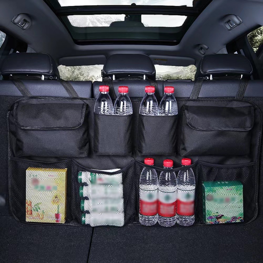 Oxford Cloth Car Trunk Hanging Storage Bag Car Storage Net Pocket Trunk Oxford Cloth Automobile Storage Bag